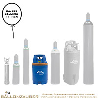 Ballongas Mietflasche ca 2,64cbm Genie Helium für z.B.ca 220 Ballons 11inch=30cm