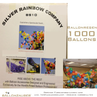 Ballonnetz Rhrennetz wei mit Fllring Ballonregen fr 1000 Ballons Dekoration