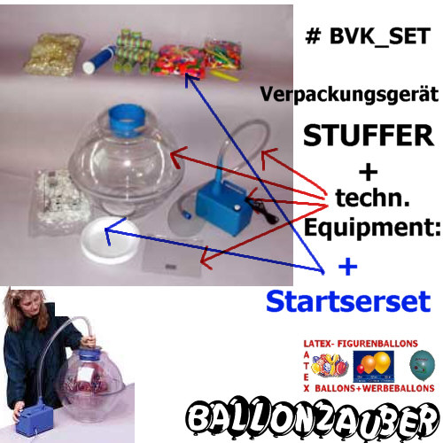 Stuffer-Kugel Ballonverpackungs-Set +Zub. Zug-Technik