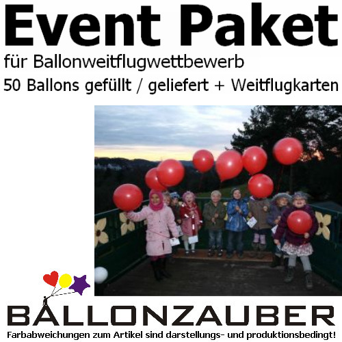 Event Paket kompl. 50 Ballons heliumgefllt  Erlebnis