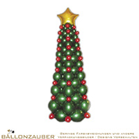 Ballonskulptur fertiger Weihnachtsbaum grün,rot,gold
