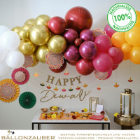 Ballongirlandenset 6m Ballonkette organisch Diwali individuell selbst gestalten
