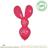 Latexballon Figurenballon Hase Kurzohrhase bunt = 31inch Länge 80cm