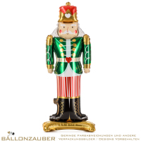 Folienballon StandUp Balloon Nussknacker Weihnachten Bunt Metallic 94cm = 37inch für Luftfüllung