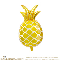 Folienballon Ananas Gold Metallic 63cm = 25inch