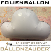 Folienballon Cloud individuelles Druckmotiv möglich weiß 75cm = 30inch