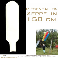 Latexballon Zeppelin Farbe frei wählbar Ø80cm Länge 150cm