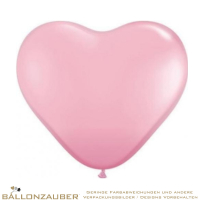 Latexballon Herz Premium extra stark Rosa Ø30cm = 11inch Umf. 80cm