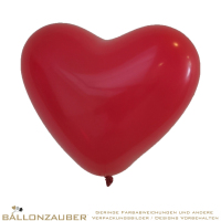 Latexballon Herz Premium extra stark Rot Ø30cm = 11inch Umf. 80cm