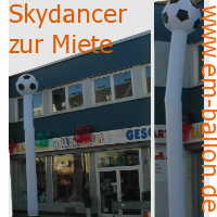 Skydancer Topper 7 Meter Ball bunt Werbung Eyecatcher zur Miete Dekoration