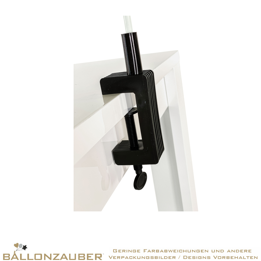 Tischbogen Bausatz f. 1 Bogen Fiberglasstangen grau inkl. Schraubzwinge f.  Tischbefestigung präsentiert von Ballonzauber - Werbung, Dekoration und  Logistik
