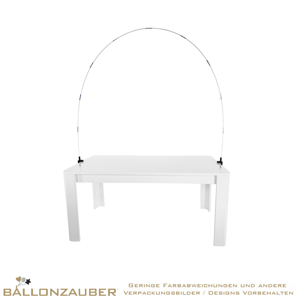Tischbogen Bausatz f. 1 Bogen Fiberglasstangen grau inkl. Schraubzwinge f.  Tischbefestigung präsentiert von Ballonzauber - Werbung, Dekoration und  Logistik