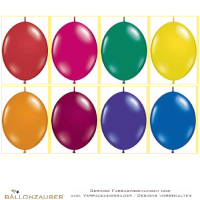 Qualatex Quicklinks Kettenballon diverse Farben kristall Ø33cm Umf. 105cm 12inch