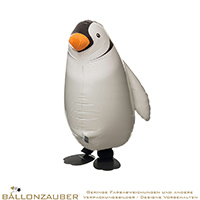 Folienballon Airwalker Penguin Pinguino Pinguin weiß-schwarz 45cm = 18inch