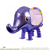 Folienballon Airwalker Elefant bunt 75cm = 30inch