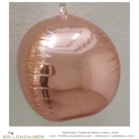Folienballon rund gewölbt rosegold metallic 40cm = 16inch