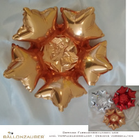 Folienballon Stern-Cluster diverse Farben metallic 24cm = 5 x 4,5inch
