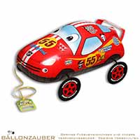 Folienballon Airwalker Auto Rennwagen bunt 57cm = 22inch