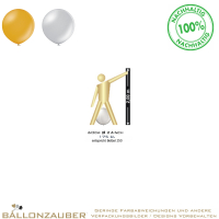 Latexballon Oval-Rund Riesenballon freie Farbwahl Metallic Ø60cm = 24inch Umf. 175cm