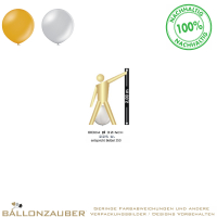 Latexballon Oval-Rund Riesenballon freie Farbwahl Metallic 80cm = 32inch Umf. 225cm