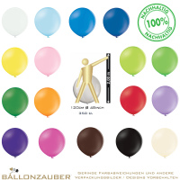 Latexballon Oval-Rund Riesenballon freie Farbwahl Standard/Pastell Ø120cm = 48inch Umf. 350cm