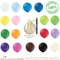 Latexballon Oval-Rund Riesenballon freie Farbwahl Standard/Pastell 165cm = 65inch Umf. 450cm