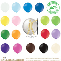Latexballon Oval-Rund Riesenballon freie Farbwahl Standard/Pastell Ø210cm = 84inch Umf. 650cm