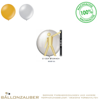 Latexballon Oval-Rund Riesenballon freie Farbwahl Metallic Ø210cm = 84inch Umf. 650cm