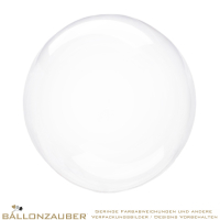 Bobo-Ballon Rund transparent 60cm = 24inch ohne Automatikventil