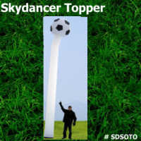 Skydancer Topper Fußball 7 Meter Ball bunt Werbung Eyecatcher Dekoration