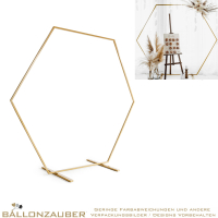 Dekoständer Hexagon 2m Durchmesser gold Backdrop Fotohintergrund