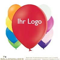 Werbeballons Menge 4: 250 Rund individuelles Druckmotiv möglich Ø30cm = 11inch Umf. 95cm