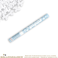 Konfettikanone 60cm Schmetterlinge Wei
