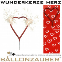 Wunderkerze Herz Rot