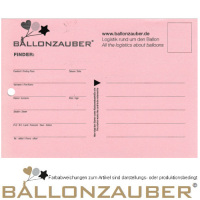 50 Stück Weitflugkarten Neutral Ballonzauber Standard rosa für