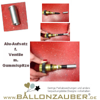 Alu-Aufsatz f. Gummiventile o. Gummi-Füllventile f. Latexballons