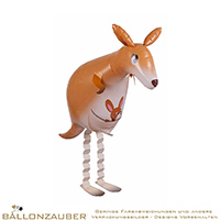 Folienballon Airwalker Kangaroo Canguro Känguru braun 45cm = 18inch