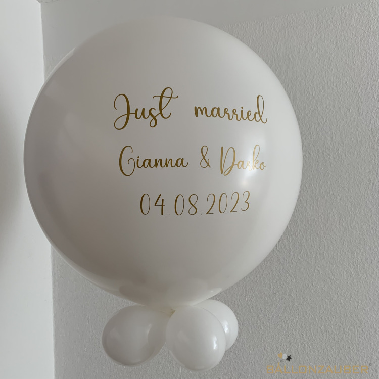 Just Married Foto Girlande Banner Silber Hänge Deko für Hochzeit  Hochzeitsdeko