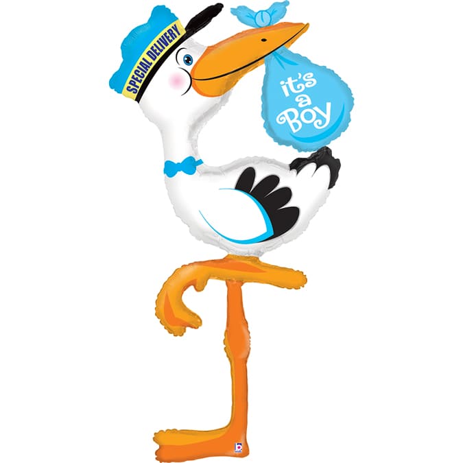 Folienballon - Airwalker - Storch "Boy"- 153cm 