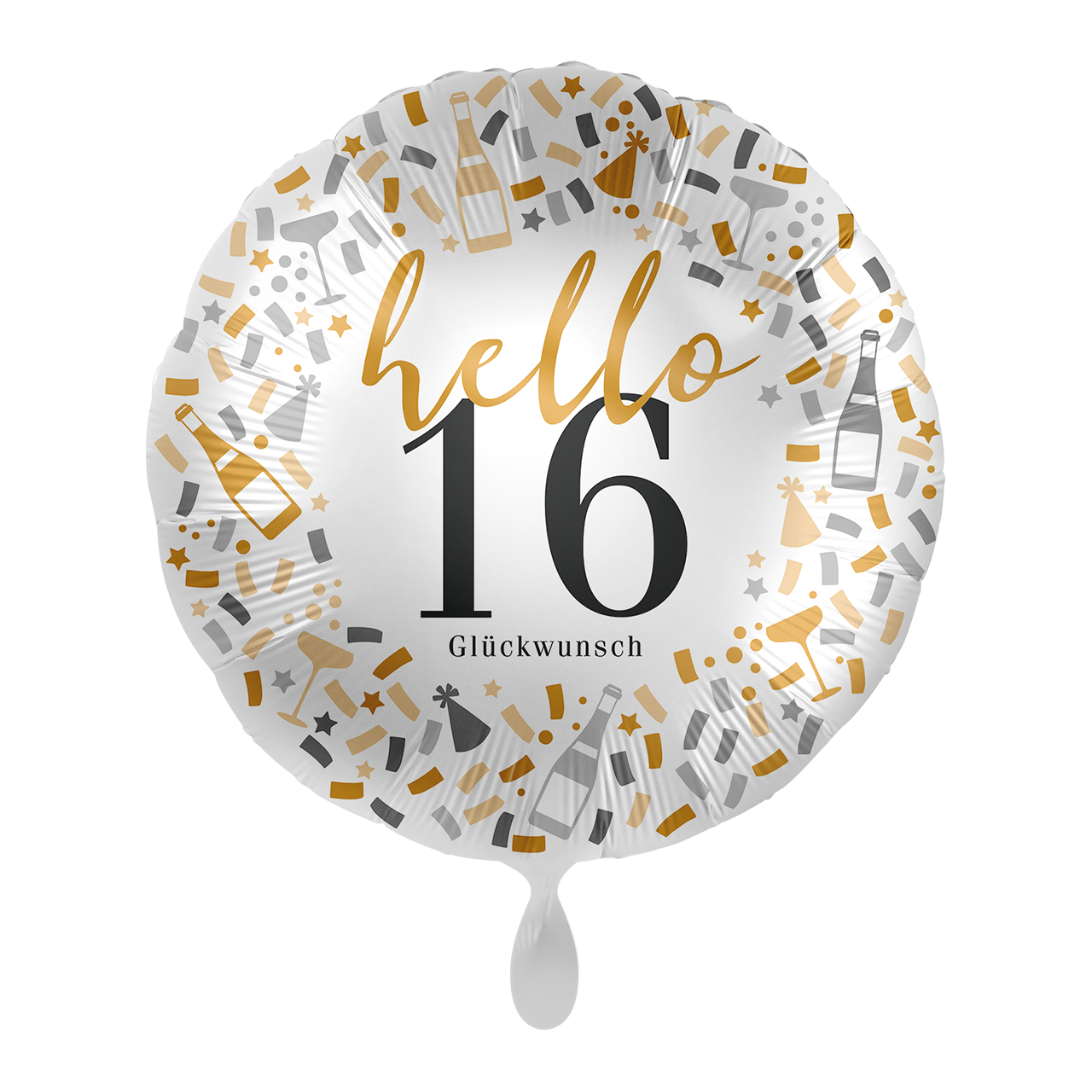 Folienballon - hello 16 - 45cm