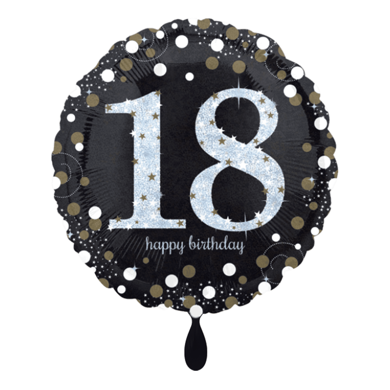 Folienballon - Sparkling Birthday 18 - 45cm