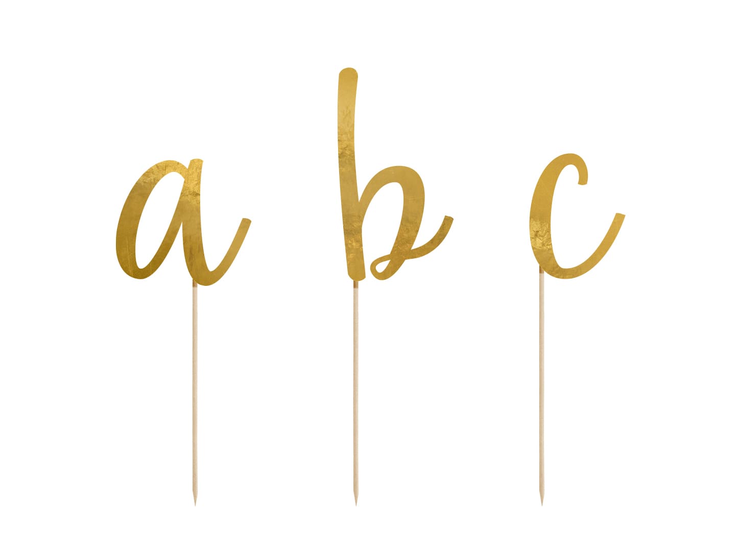 Cake Topper - DIY Alphabet - Gold