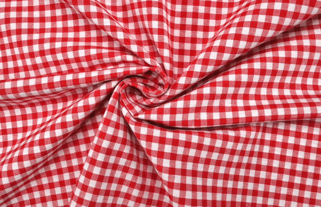 Dekostoff - Karo rot weiß - 150cm Breit - Stoffe Hintergrund Tischdecke  Buntgewebe Bayernkaro Oktoberfest