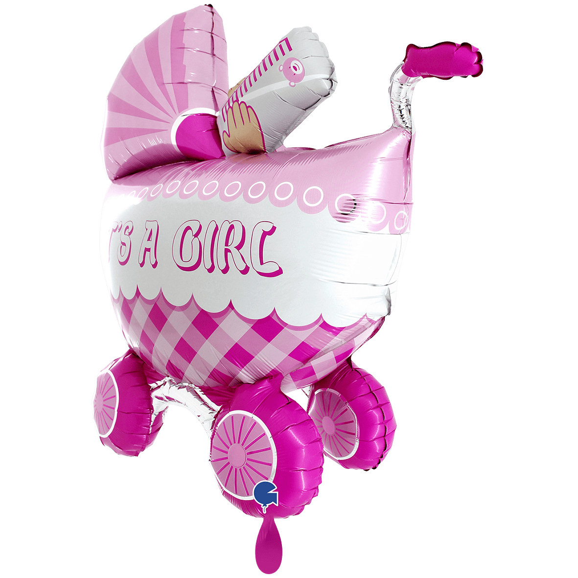 Folienballon - It's a Girl Buggy - 106cm   