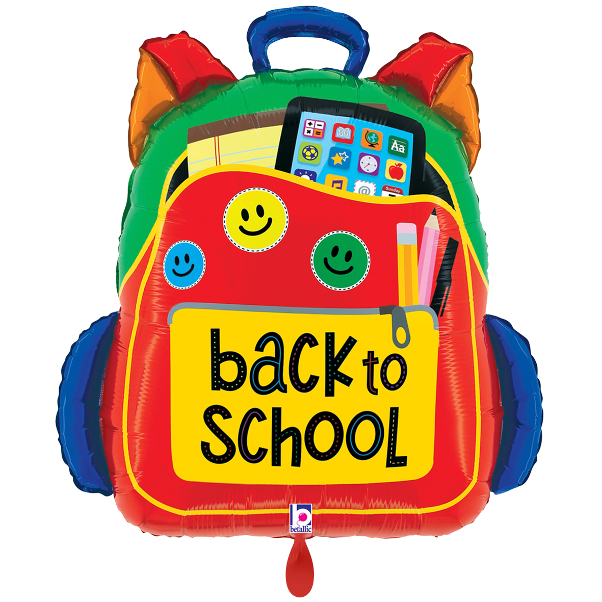 Folienballon - Back To School - 64cm Schule Einschulung School Rucksack Backpack Grundschule Gymnasium Realschule