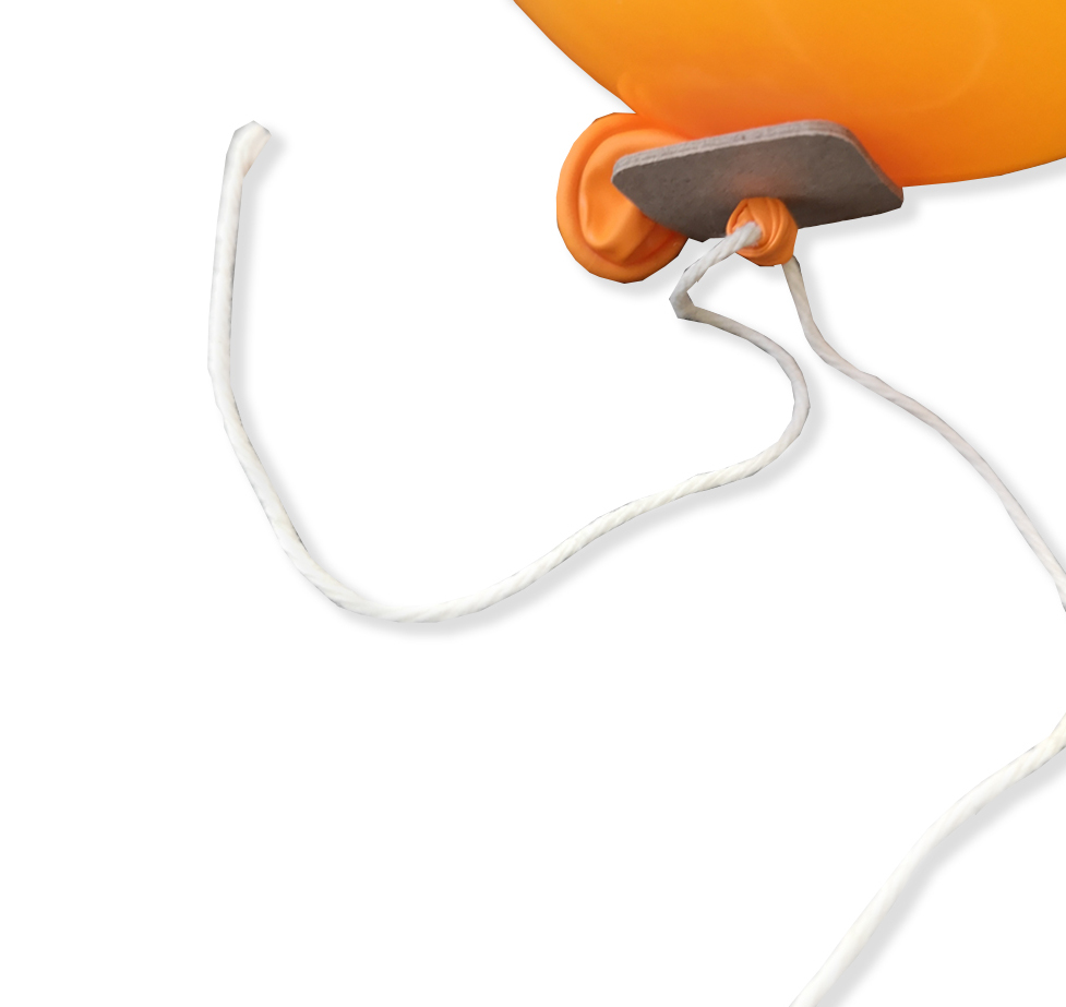 Ballonverschluss Öko - Baumwolle & Pappe - 70 cm