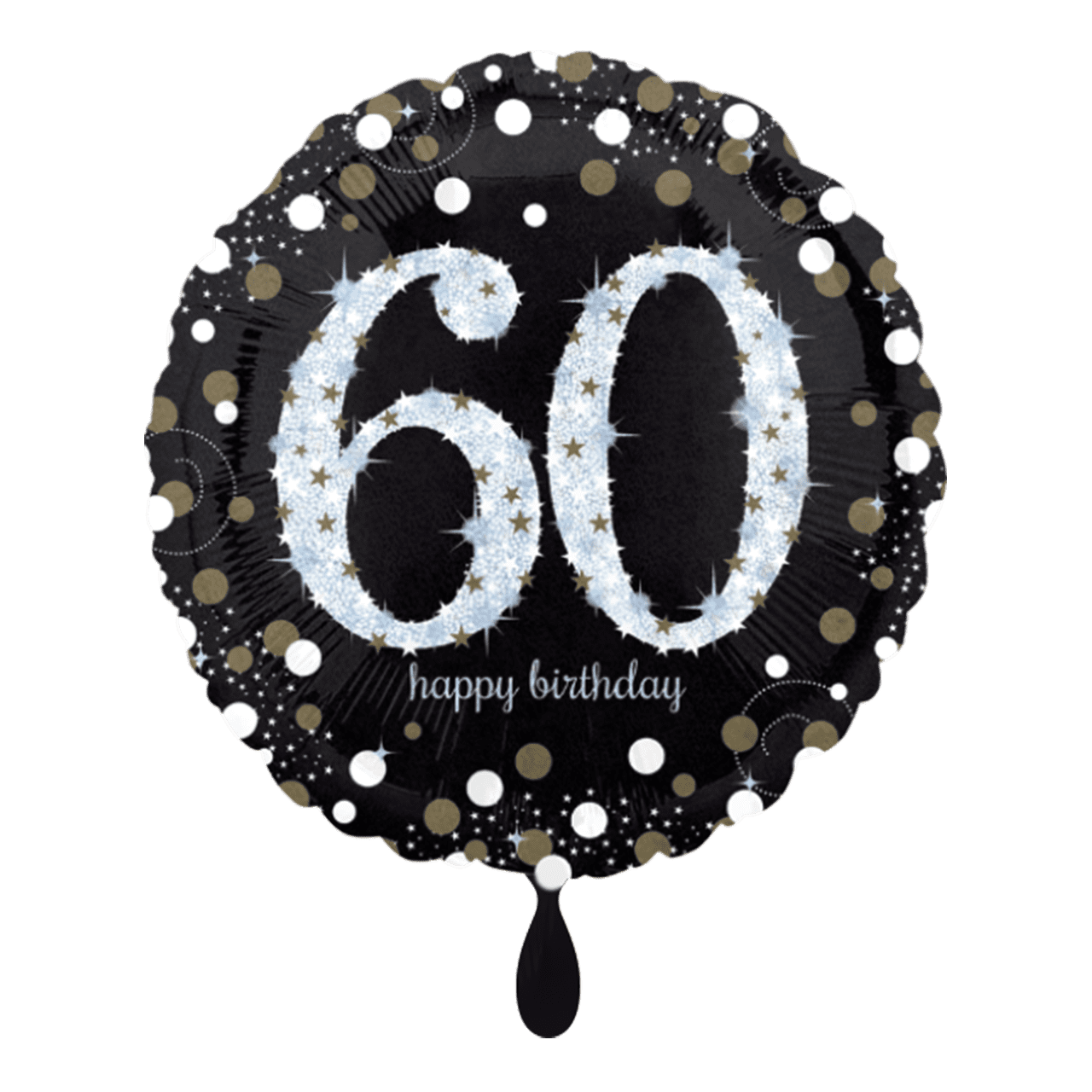 Folienballon - Sparkling Birthday 60 - 45cm