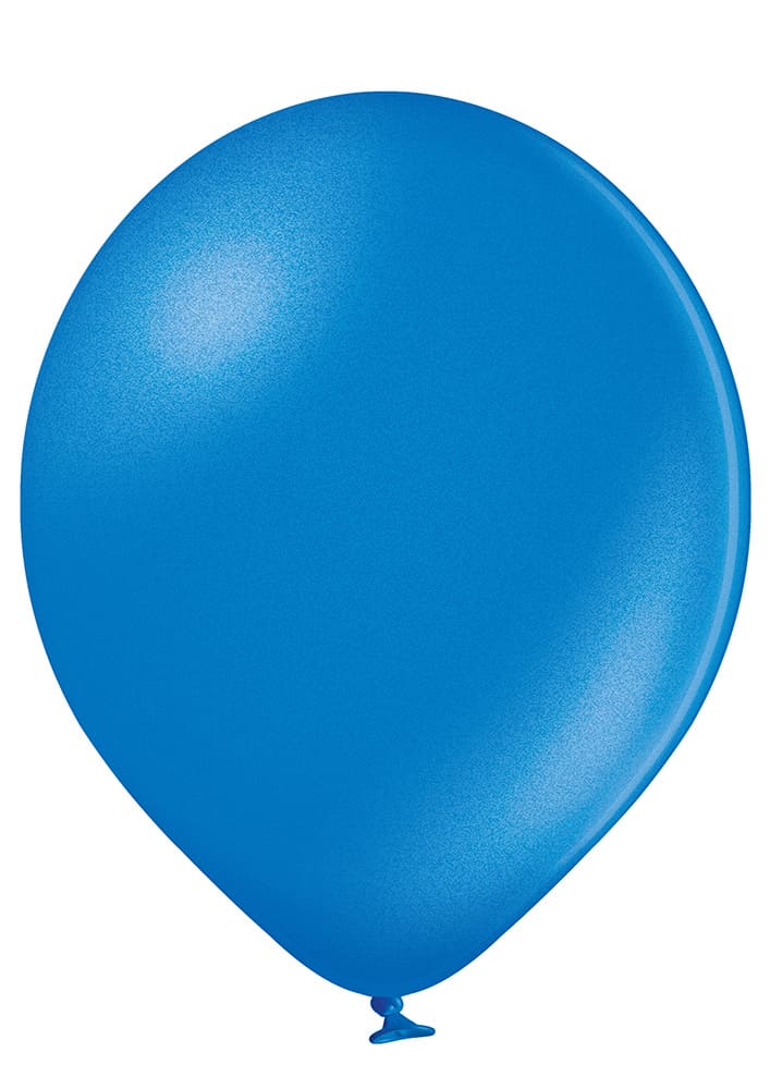 Latexballon - Blau Metallic - 30cm