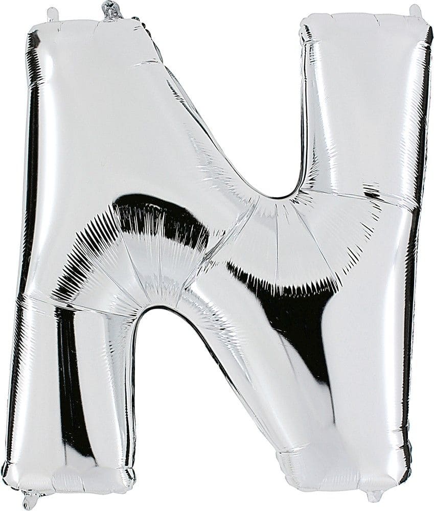Folienballon - Buchstabe N - Silber