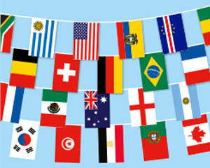 Flaggen-Kette - WM 2026 - 13,8 Meter